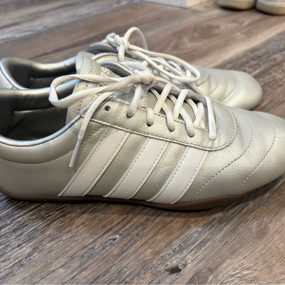 Adidas Grand Court Lo Metallic Silver Sneakers, Sz 8